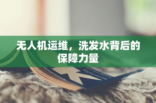 无人机运维，洗发水背后的保障力量