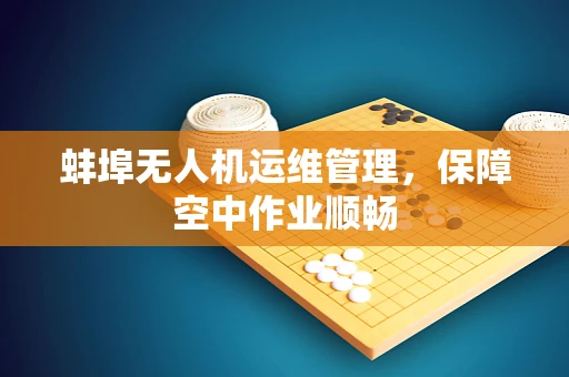 蚌埠无人机运维管理，保障空中作业顺畅