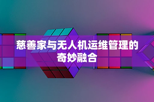 慈善家与无人机运维管理的奇妙融合