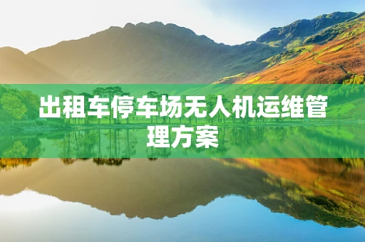 出租车停车场无人机运维管理方案