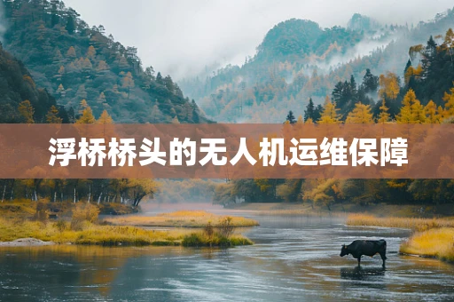 浮桥桥头的无人机运维保障