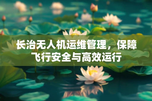 长治无人机运维管理，保障飞行安全与高效运行