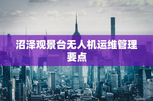 沼泽观景台无人机运维管理要点