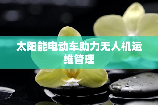 太阳能电动车助力无人机运维管理