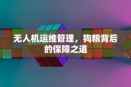 无人机运维管理，狗粮背后的保障之道