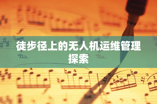 徒步径上的无人机运维管理探索