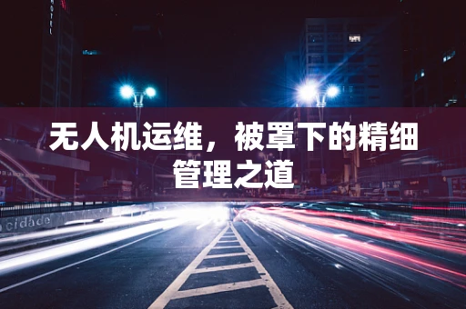 无人机运维，被罩下的精细管理之道
