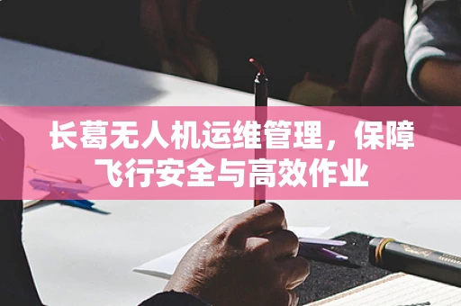 长葛无人机运维管理，保障飞行安全与高效作业
