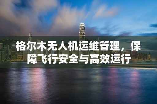 格尔木无人机运维管理，保障飞行安全与高效运行