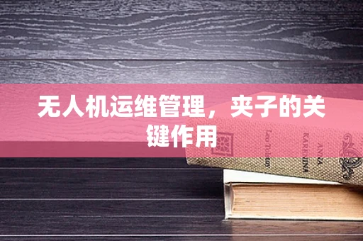 无人机运维管理，夹子的关键作用