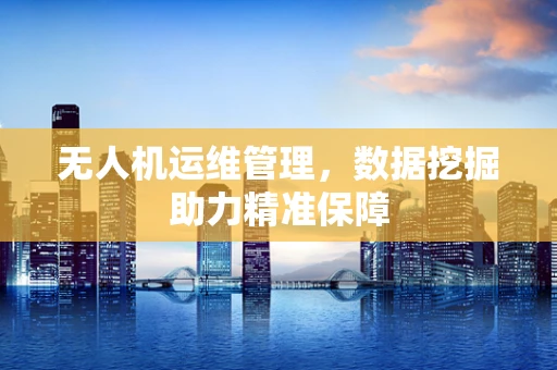 无人机运维管理，数据挖掘助力精准保障