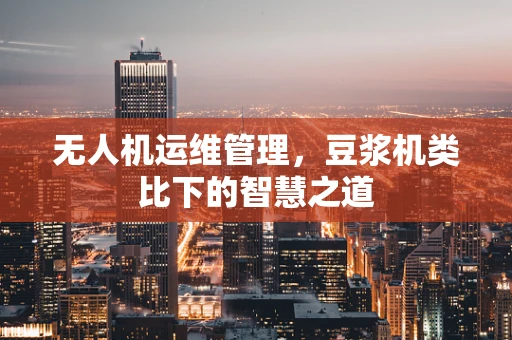 无人机运维管理，豆浆机类比下的智慧之道