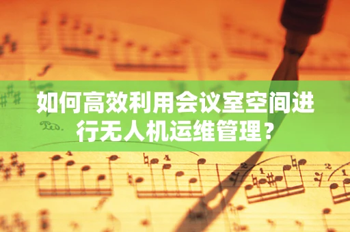 如何高效利用会议室空间进行无人机运维管理？