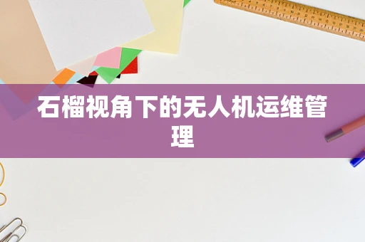 石榴视角下的无人机运维管理