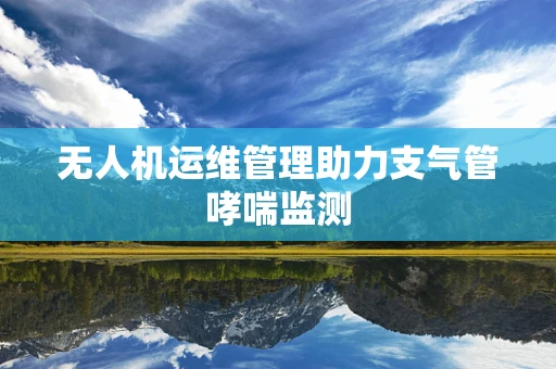 无人机运维管理助力支气管哮喘监测