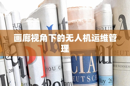 画廊视角下的无人机运维管理