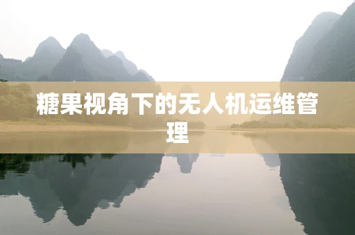 糖果视角下的无人机运维管理