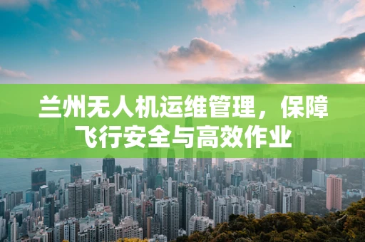 兰州无人机运维管理，保障飞行安全与高效作业