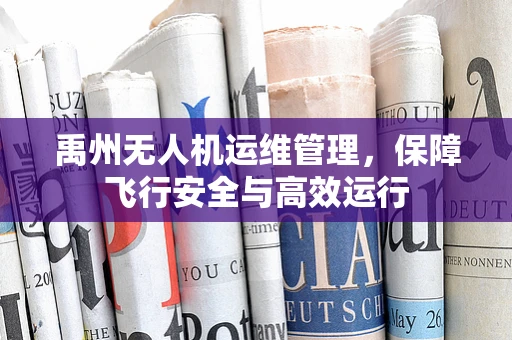 禹州无人机运维管理，保障飞行安全与高效运行