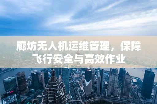廊坊无人机运维管理，保障飞行安全与高效作业