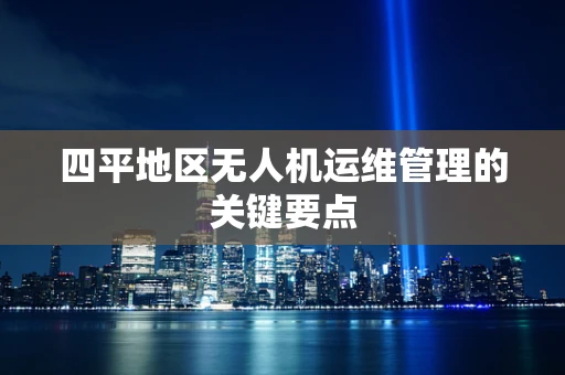 四平地区无人机运维管理的关键要点
