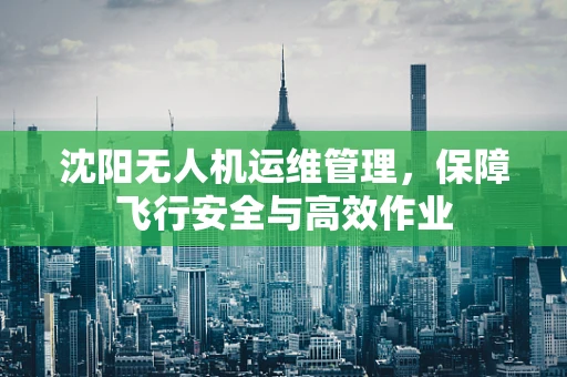 沈阳无人机运维管理，保障飞行安全与高效作业