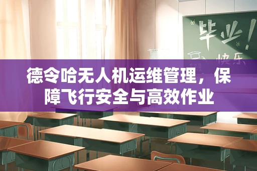 德令哈无人机运维管理，保障飞行安全与高效作业