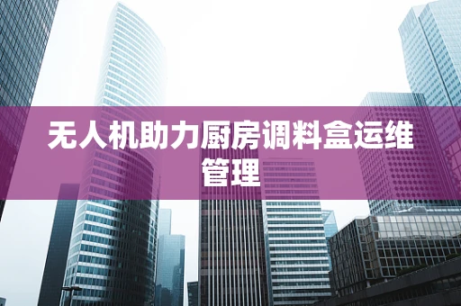 无人机助力厨房调料盒运维管理