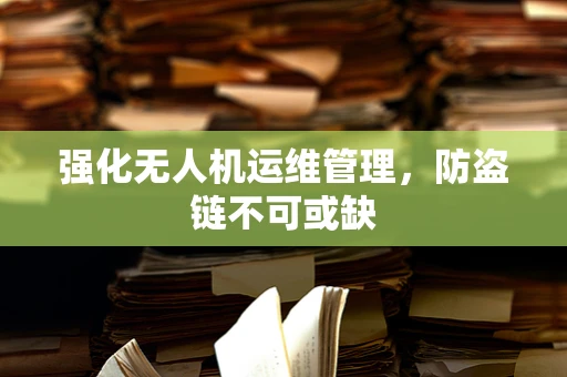 强化无人机运维管理，防盗链不可或缺