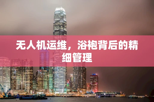 无人机运维，浴袍背后的精细管理