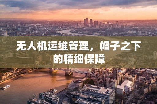 无人机运维管理，帽子之下的精细保障