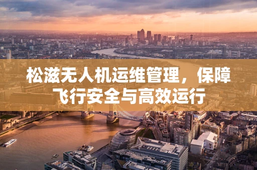 松滋无人机运维管理，保障飞行安全与高效运行