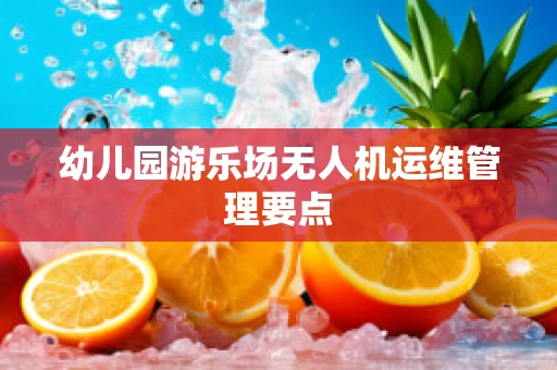 幼儿园游乐场无人机运维管理要点