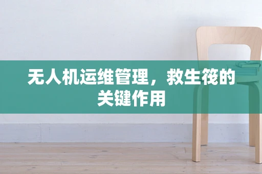 无人机运维管理，救生筏的关键作用
