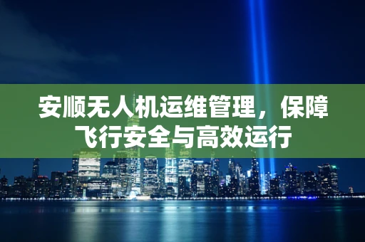 安顺无人机运维管理，保障飞行安全与高效运行