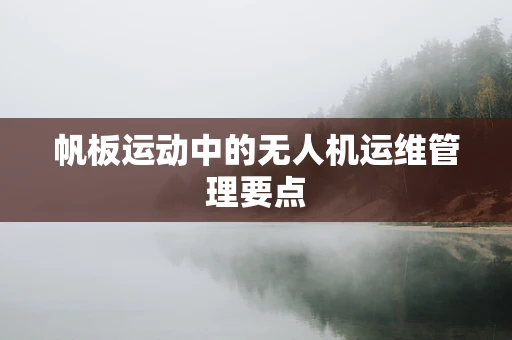 帆板运动中的无人机运维管理要点