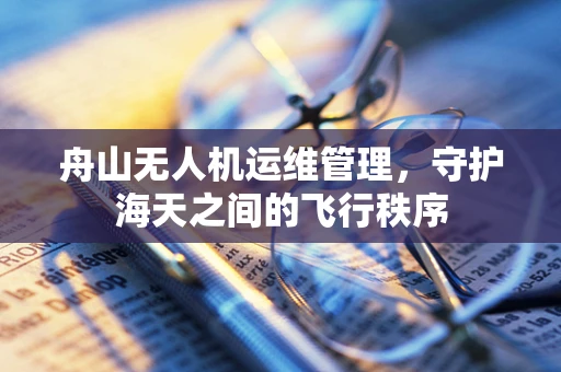 舟山无人机运维管理，守护海天之间的飞行秩序