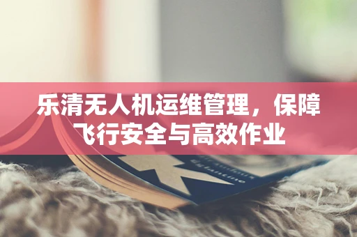 乐清无人机运维管理，保障飞行安全与高效作业