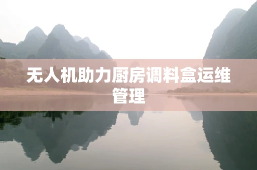 无人机助力厨房调料盒运维管理