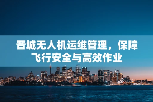 晋城无人机运维管理，保障飞行安全与高效作业