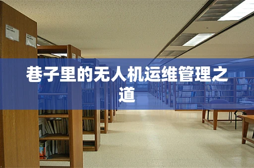 巷子里的无人机运维管理之道