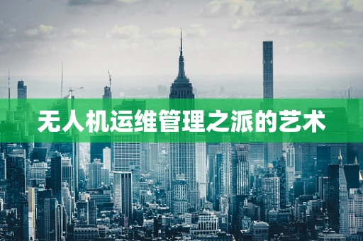 无人机运维管理之派的艺术