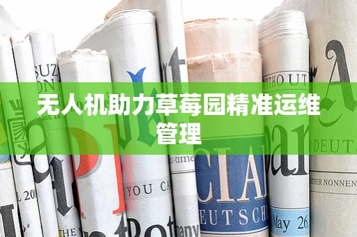 无人机助力草莓园精准运维管理