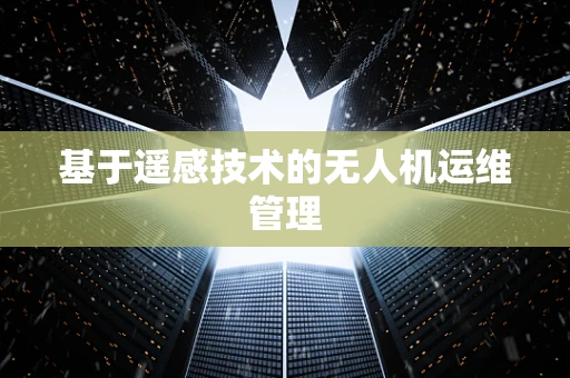 基于遥感技术的无人机运维管理