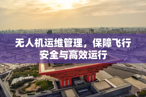 无人机运维管理，保障飞行安全与高效运行
