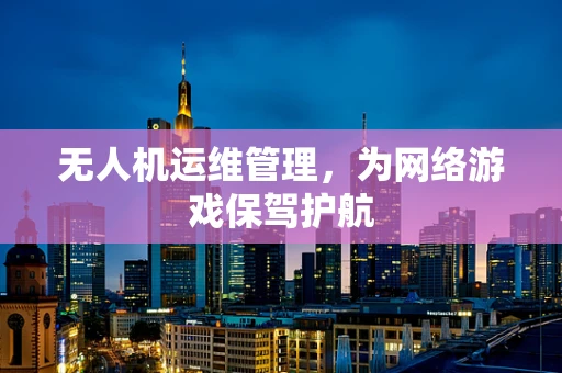 无人机运维管理，为网络游戏保驾护航