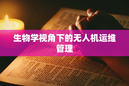 生物学视角下的无人机运维管理