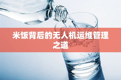 米饭背后的无人机运维管理之道