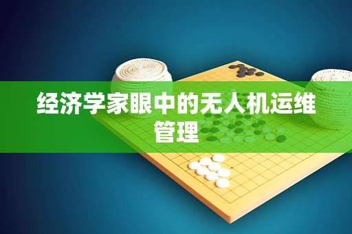 经济学家眼中的无人机运维管理
