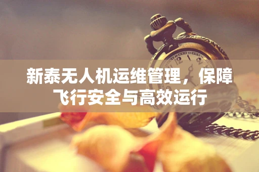 新泰无人机运维管理，保障飞行安全与高效运行